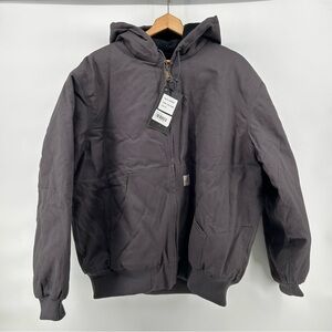Men's Urban Outdoor Hooded‎ Canvas Work Jacket Size XL Gray NWT